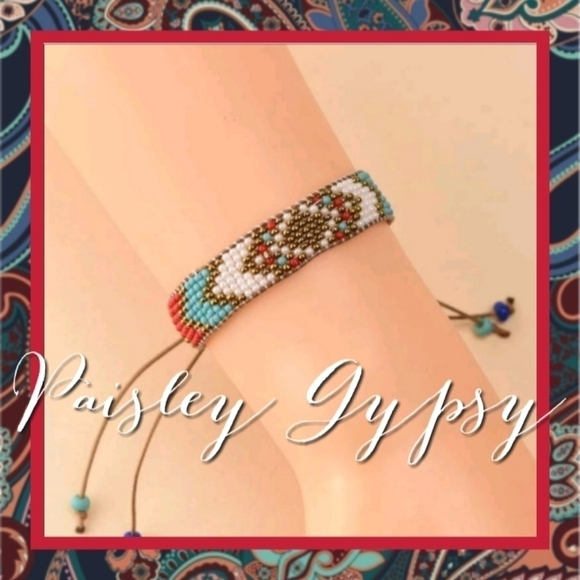 Multicolored Bohemian Woven Cord String Bracelet - Picture 1 of 6